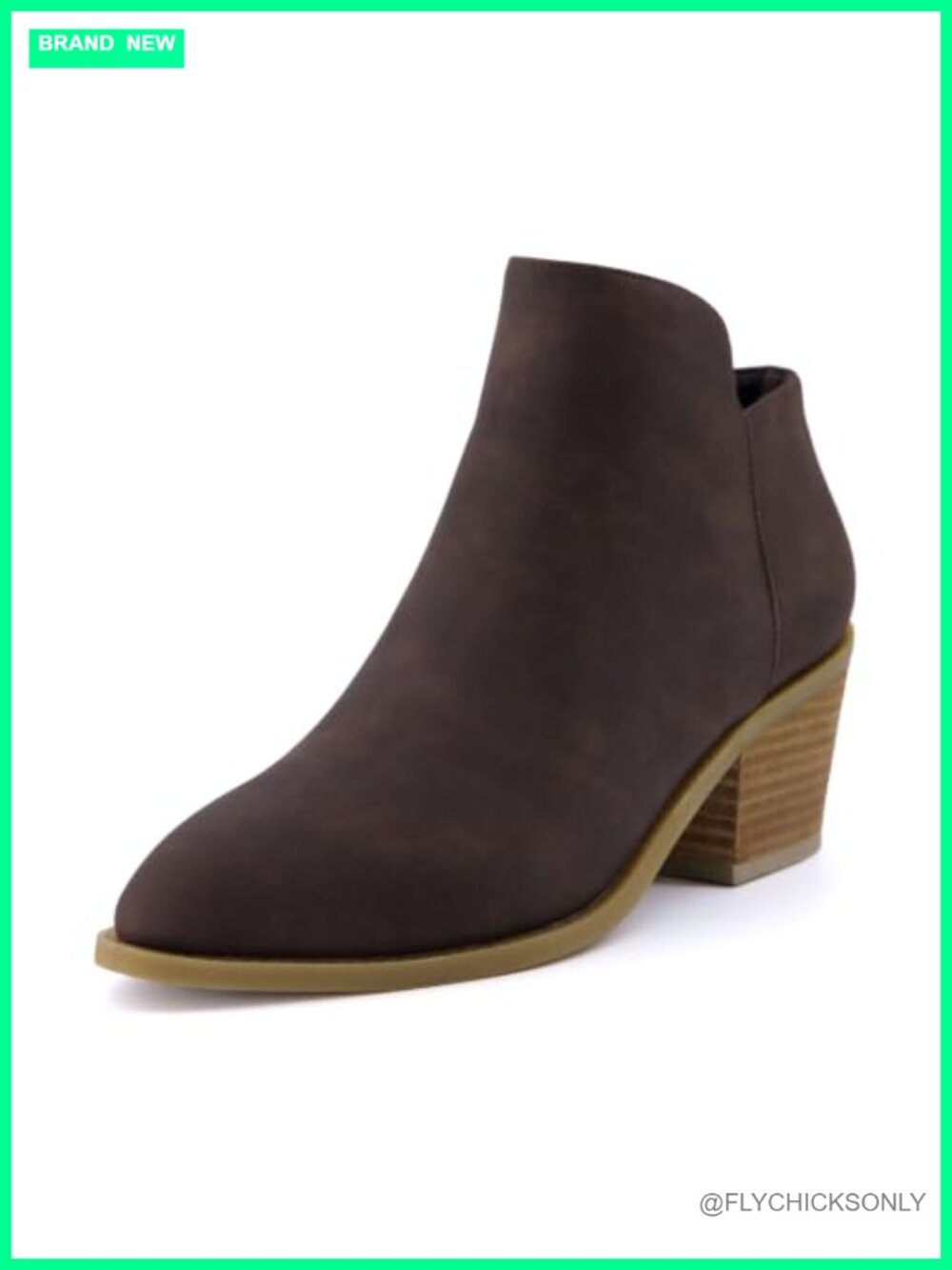 Women's Vegan Leather Ankle Boots with Side Zipper and Memory Foam